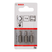 Mèche TX Bosch, L25 mm, entraînement 1/4"', extra dur, paquet de 3-2