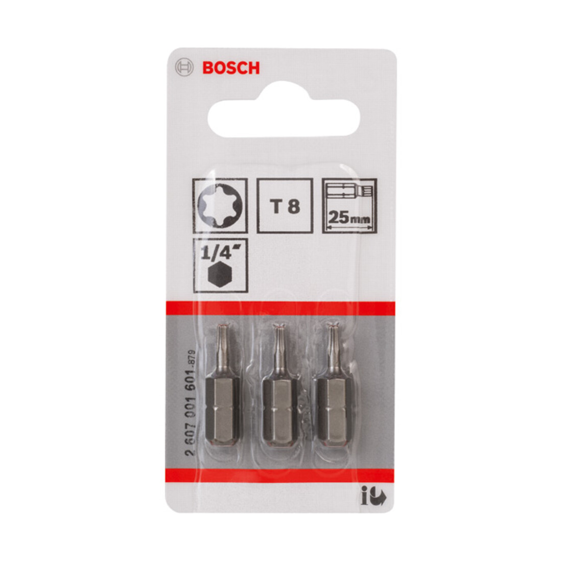 Mèche TX Bosch, L25 mm, entraînement 1/4"', extra dur, paquet de 3