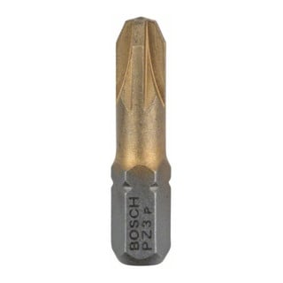 Mèche Bosch Pozidriv MaxGrip Bit, L25 mm, lecteur 1/4", extra dur, paquet de 3