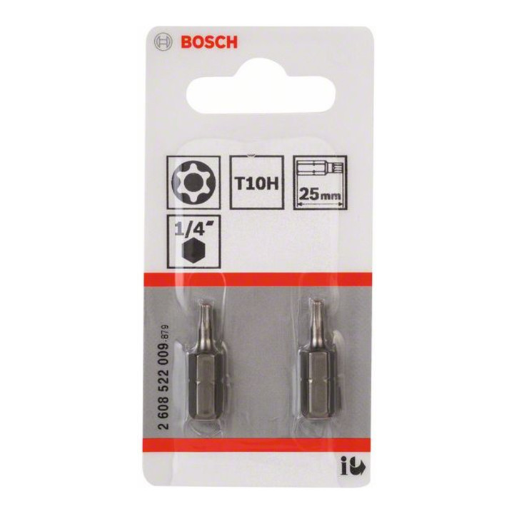 Embout Torx Security-Bit Bosch, L25 mm, entraînement 1/4", extra dur