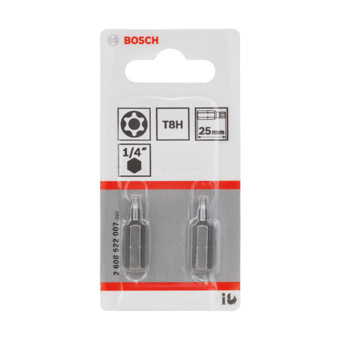Embout TX Security-Bit Bosch, L25 mm, entraînement 1/4", extra dur