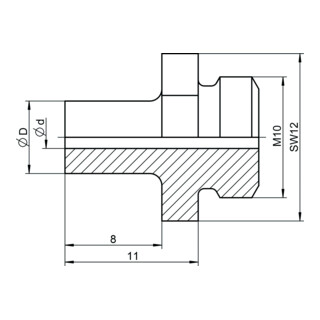 Embout Gesipa V-17/27 pour pièce de rechange pour nouvelle version du dispositif de pression