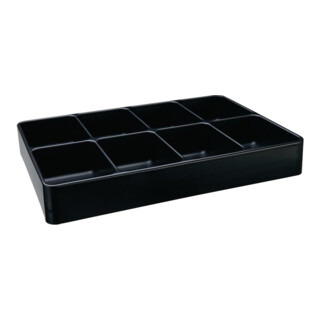 Eins.LOGS 130 H48×I338×P238mm noir mat 8 compartiments LOGS
