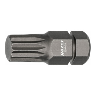 HAZET Embout 2597 hexagonal solide 5/16"' intérieur profil à dents multiples XZN