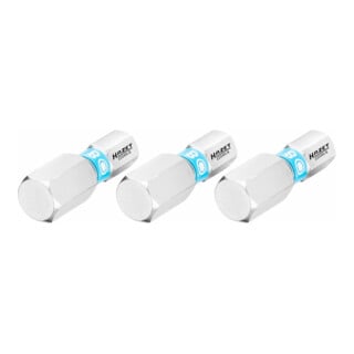 Embout-tournevis (bit) Hazet 2204N-8/3, hexagone massif 6,3 (1/4 pouce), profil à 6 pans intérieurs, 8 mm, nombre d'outils : 3