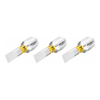 Embout-tournevis (bit) Hazet 2208N-6/3, hexagone massif 6,3 (1/4 pouce), profil à fente, 0.6 x 4.5 mm, nombre d'outils : 3