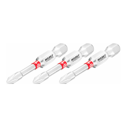 Embout-tournevis (bit) Hazet 2215NSLG-PH1/3, hexagone massif 6,3 (1/4 pouce), profil Phillips PH, pH1, nombre d'outils : 3