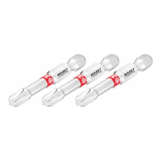 Embout-tournevis (bit) Hazet 2215NSLG-PH3/3, hexagone massif 6,3 (1/4 pouce), profil Phillips PH, pH3, nombre d'outils : 3