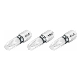 Embout-tournevis (bit) Hazet 2216N-PZ3/3, hexagone massif 6,3 (1/4 pouce), profil Pozidriv PZ, pZ3, nombre d'outils : 3