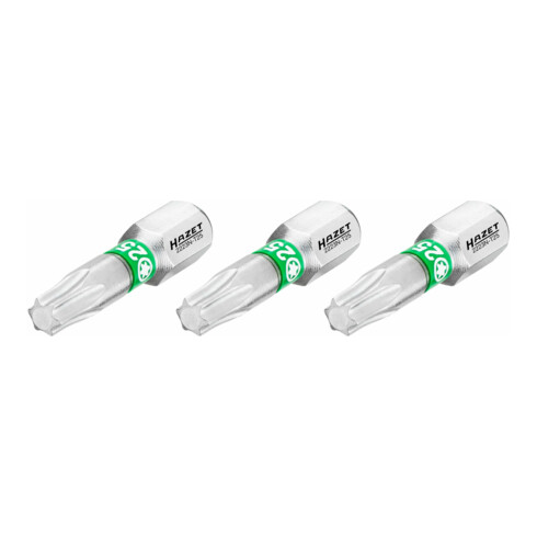 Embout-tournevis (bit) Hazet 2223N-T25/3, hexagone massif 6,3 (1/4 pouce), profil TX intérieur, T25, nombre d'outils : 3