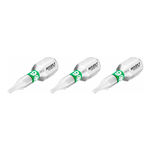 Embout-tournevis (bit) Hazet 2223N-T6/3, hexagone massif 6,3 (1/4 pouce), profil TX intérieur, T6, nombre d'outils : 3