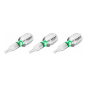 Embout-tournevis (bit) Hazet 2223N-T7/3, hexagone massif 6,3 (1/4 pouce), profil TX intérieur, T7, nombre d'outils : 3