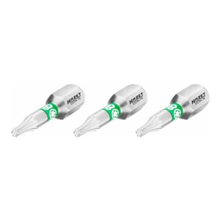 Embout-tournevis (bit) Hazet 2223N-T8/3, hexagone massif 6,3 (1/4 pouce), profil TX intérieur, T8, nombre d'outils : 3