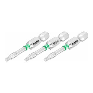 Embout-tournevis (bit) Hazet 2223NSLG-T10/3, hexagone massif 6,3 (1/4 pouce), profil TX intérieur, T10, nombre d'outils : 3