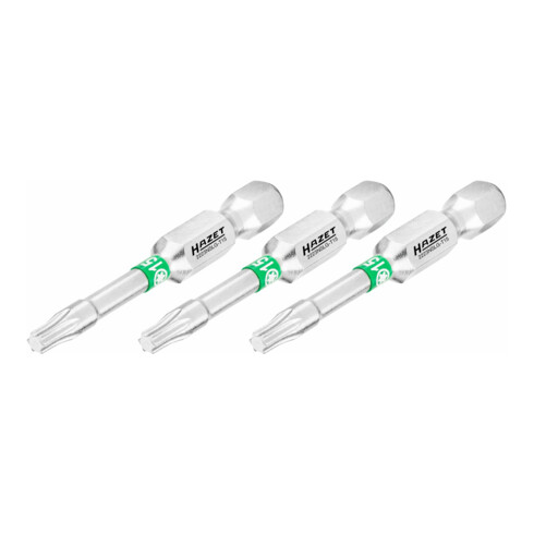 Embout-tournevis (bit) Hazet 2223NSLG-T15/3, hexagone massif 6,3 (1/4 pouce), profil TORX® intérieur, T15, nombre d'outils : 3