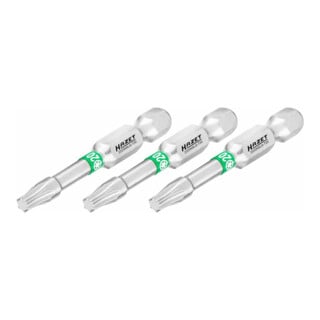 Embout-tournevis (bit) Hazet 2223NSLG-T20/3, hexagone massif 6,3 (1/4 pouce), profil TX intérieur, T20, nombre d'outils : 3