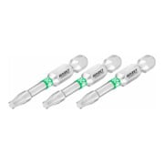Embout-tournevis (bit) Hazet 2223NSLG-T20/3, hexagone massif 6,3 (1/4 pouce), profil TX intérieur, T20, nombre d'outils : 3