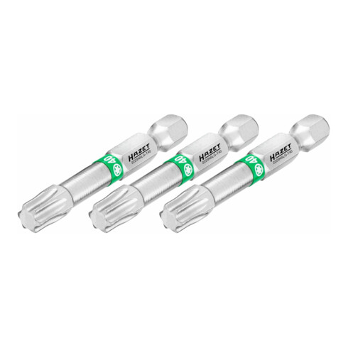 Embout-tournevis (bit) Hazet 2223NSLG-T40/3, hexagone massif 6,3 (1/4 pouce), profil TORX® intérieur, T40, nombre d'outils : 3