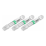 Embout-tournevis (bit) Hazet 2223NSLG-T40/3, hexagone massif 6,3 (1/4 pouce), profil TX intérieur, T40, nombre d'outils : 3