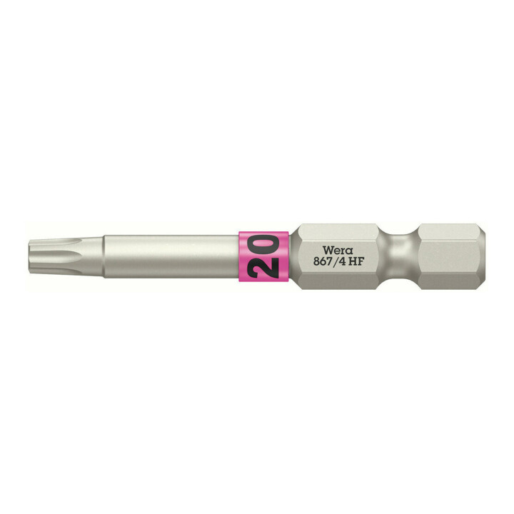 Embout Wera 867/4 TX HF avec fonction de retenue, TX 20 x 50 mm