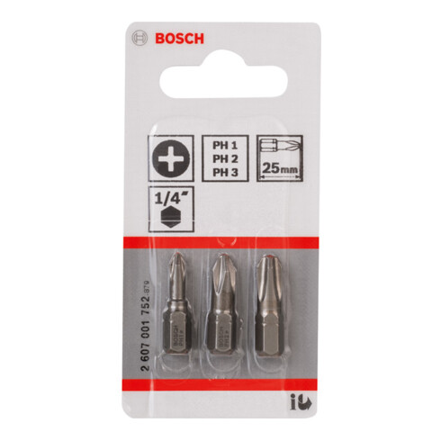 Jeu d'embouts de tournevis Bosch Extra Hard Phillips