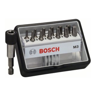 Embouts de vissage courts qualité extra-dure Robust Line, set de 12 pièces + 1 (M) 25 mm, 12 + 1 pièce