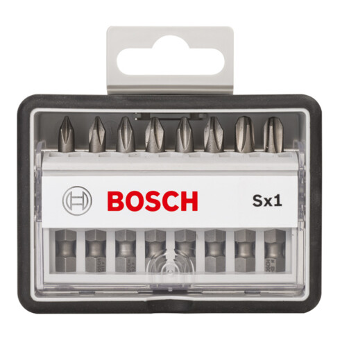 Embouts de vissage courts qualité extra-dure Robust Line, sets de 8 pièces (Sx) 49 mm, 8 pièces