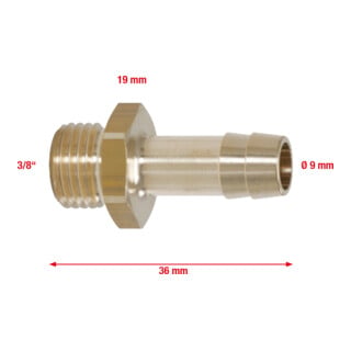 KS Tools Buses en laiton pour tuyaux flexibles avec filetage mâle