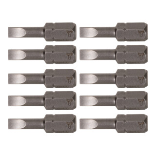 Embouts pour vis à fente STIER 4,0 x 0,8 mm, forme C 6,3, longueur 25 mm, pack de 10