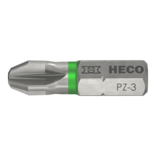 Embouts, Pozi-Drive, PZD-3, vert, 10 pcs.