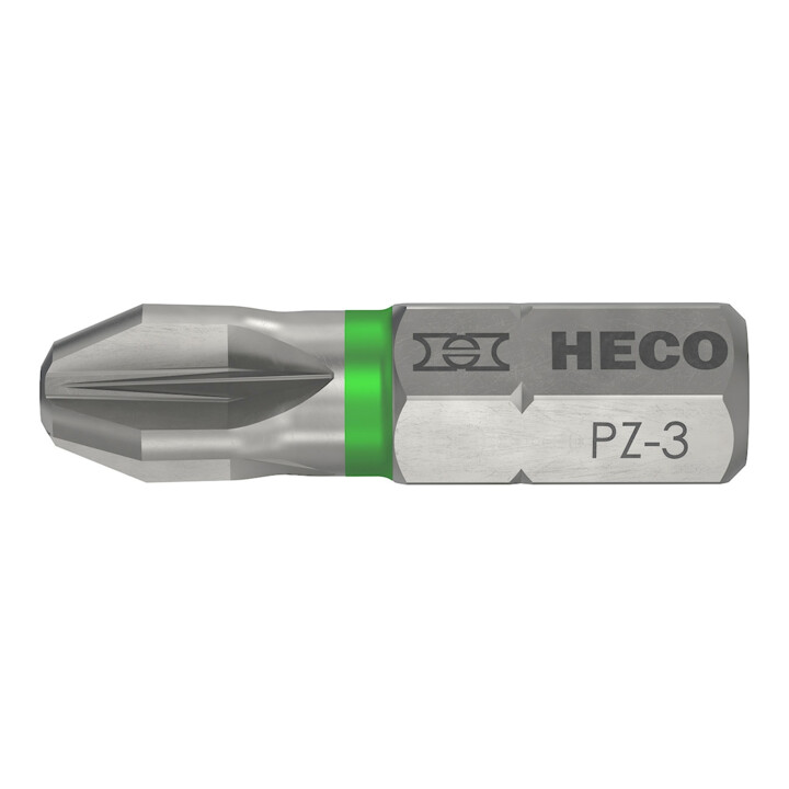 Embouts, Pozi-Drive, PZD-3, vert, 10 pcs.