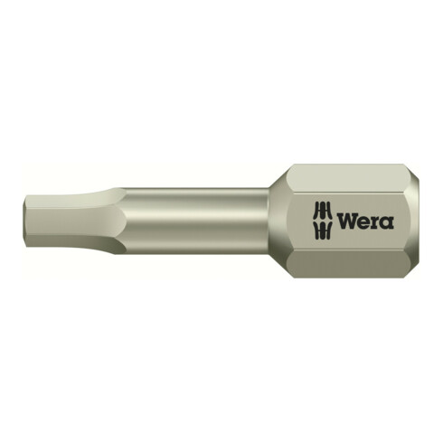 Embouts Wera 3840/1 TS 6KT, acier inoxydable, ouverture de clé (impériale) 1/8", longueur 25 mm