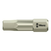Embouts Wera 3840/1 TS 6KT, acier inoxydable, ouverture de clé (impériale) 3/16", longueur 25 mm