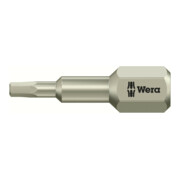 Embouts Wera 3840/1 TS 6KT, acier inoxydable, ouverture de clé (impériale) 3/32", longueur 25 mm