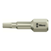Embouts Wera 3840/1 TS 6KT, acier inoxydable, ouverture de clé (impériale) 7/64", longueur 25 mm