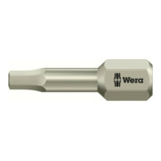 Embouts Wera 3840/1 TS 6KT, acier inoxydable, ouverture de clé (impériale) 9/64", longueur 25 mm