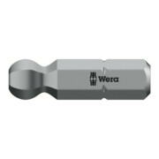 Embouts Wera 6 pans, 1/4 pouce avec tête sphérique, Hexagonal: 2,5 mm