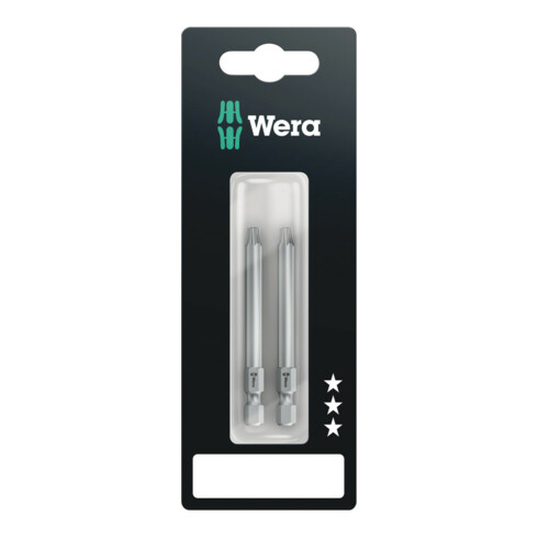 Embouts Wera TORX Z BO (= avec alésage) SB, TX 30 x 70 mm, 2 pièces