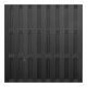 EMDEN Clôture en planches WPC 180 × 180 cm anthracite 4 traverses ALU