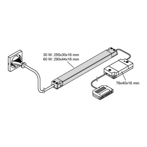 Emotion 1-Kanal Funksteuerung Ser.Frankfurt 230 V 24 V 60 W 6-fach Verteiler L&S