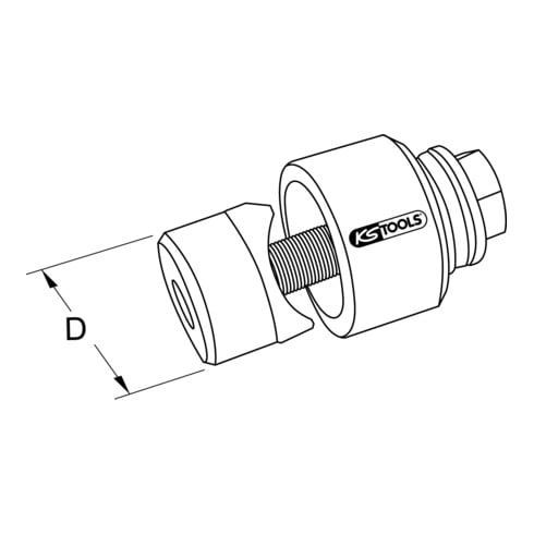 Emporte-pièce pour trou de vis KS Tools avec roulement à billes simple