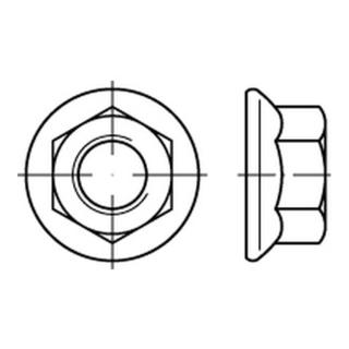 Sechskantmutter mit Flansch EN 1661