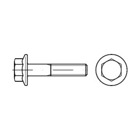 EN 1665 Sechskantschraube mit Flansch, 10.9 galZn getemp. M6x30 HP