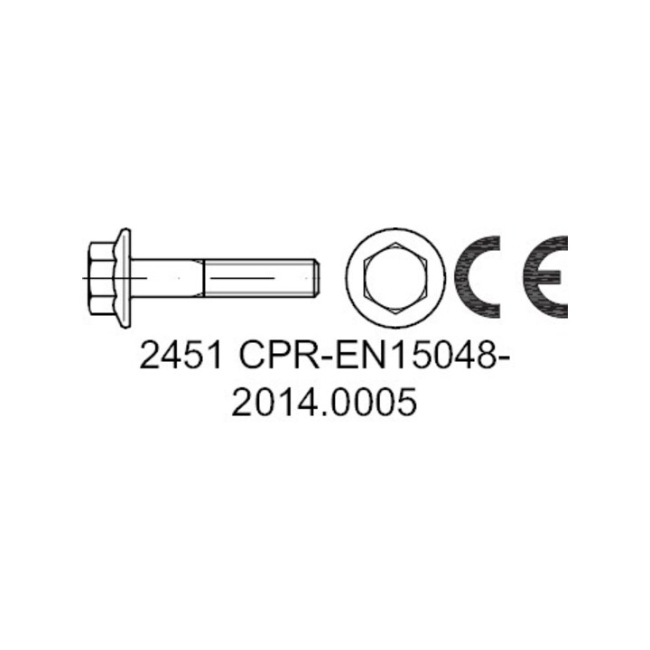 EN 1665 Sechskantschraube mit Flansch, 8.8 galZn M10x25 HP