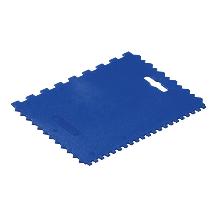 Spatule à colle L.177mm I.130mm denture 4x4x4 mm/8x8x8mm Ku.(PP)