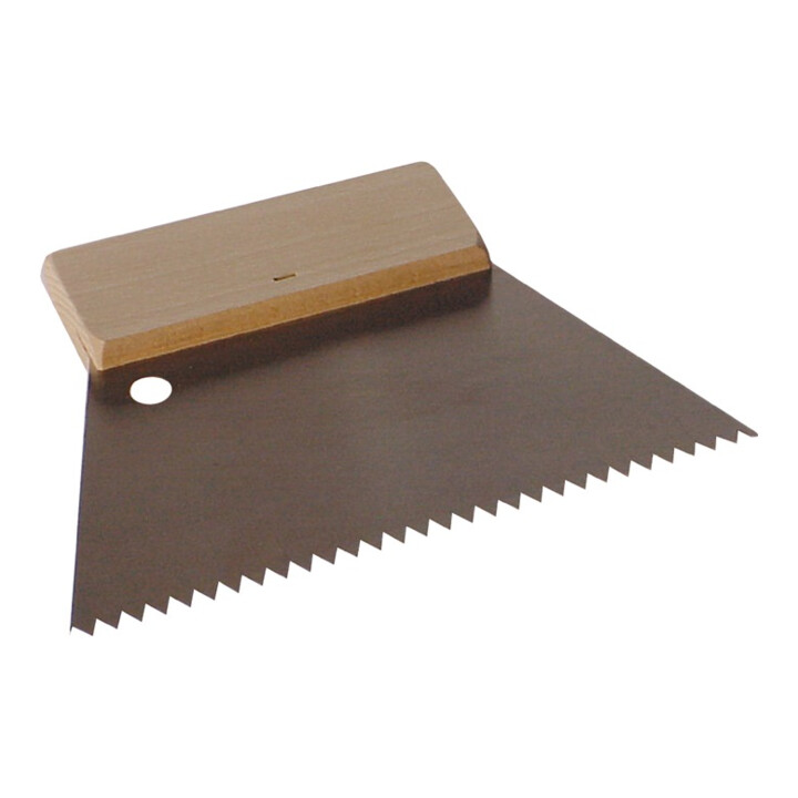 Enduit de colle l. 180 mm denture fin B2 manche en bois