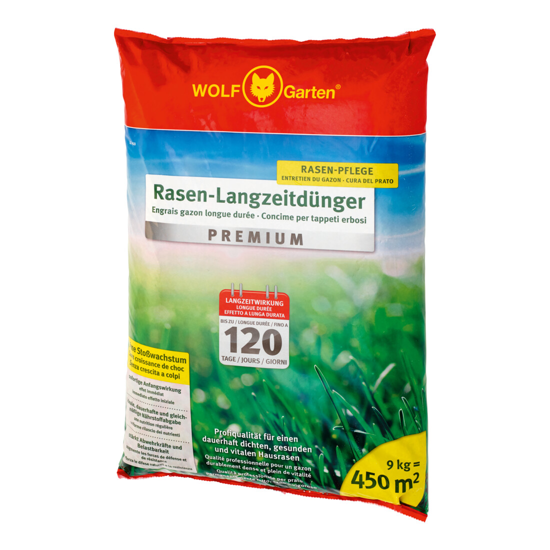 Engrais à long terme pour pelouse Wolf-Garten Premium LE 450