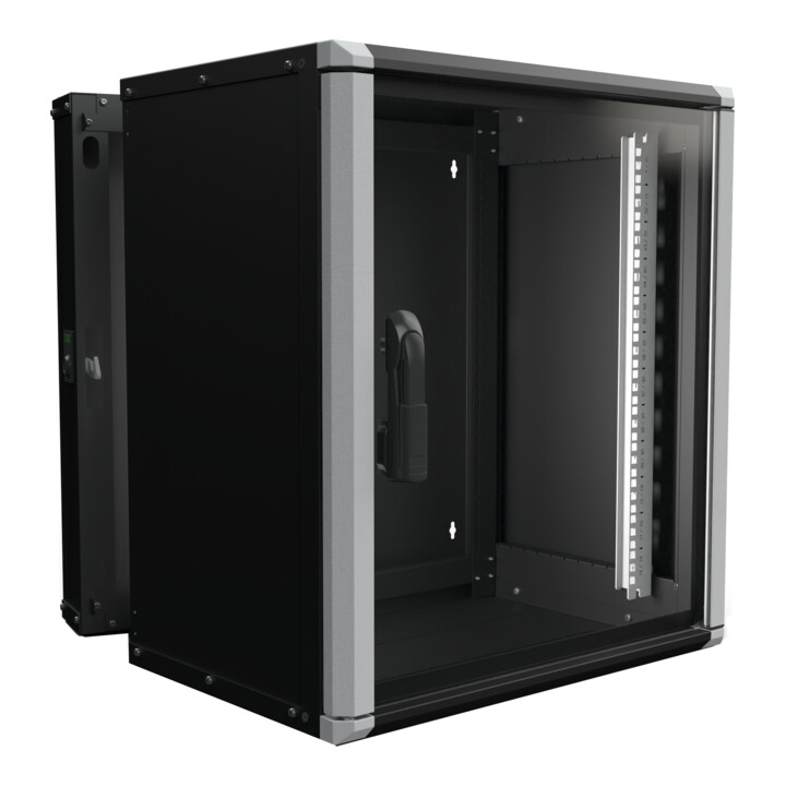 Enoc Armoire murale 12U 3 pièces noire 19" 600x500x668mm Wr2 12-65-S