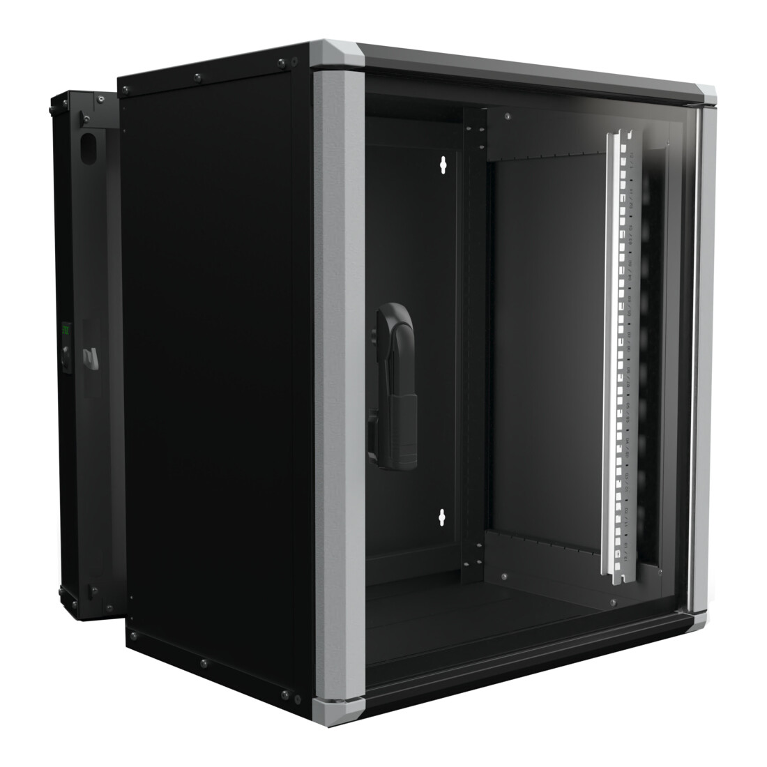 Enoc Armoire murale 12U 3 pièces noire 19" 600x500x668mm Wr2 12-65-S