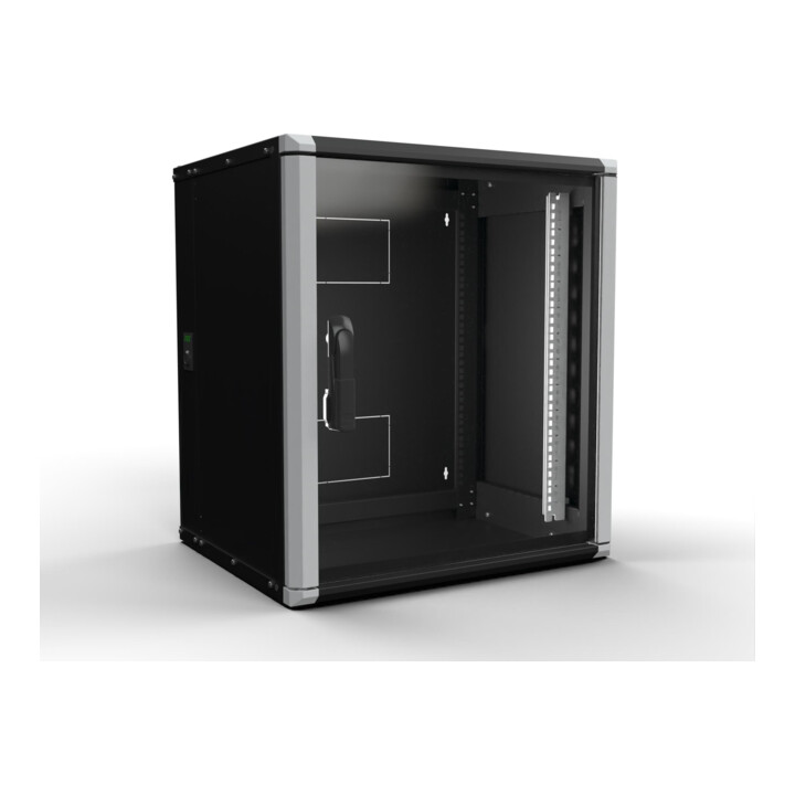 Enoc Armoire murale 12U 3 pièces noire 19" 600x500x668mm Wr2 12-65-S